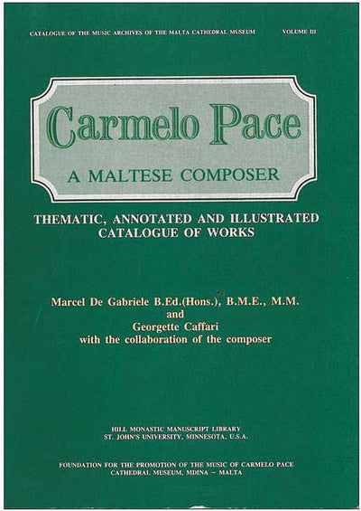 Carmelo Pace – A Maltese Composer (Paperback)