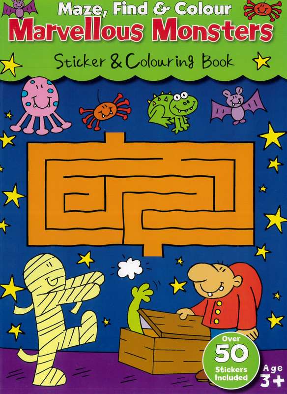 Maze, Find and Colour: Marvellous Monsters - by North Parade Publishing - Paperback Book | BookClub
