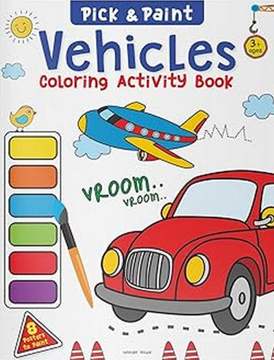 Pick and Paint Coloring Book: Vehicles